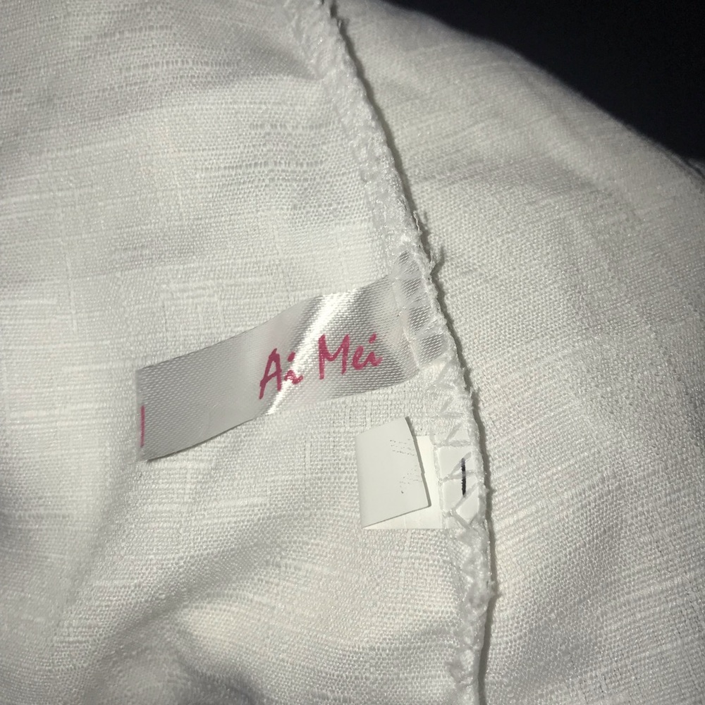 White thin string pattern pants - Picture 2 of 3